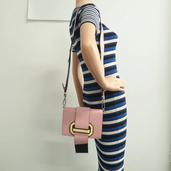 100% Authentic PRADA Ribbon Pink Leather Shoulder Bag 722-092624 - Picture 12 of 12